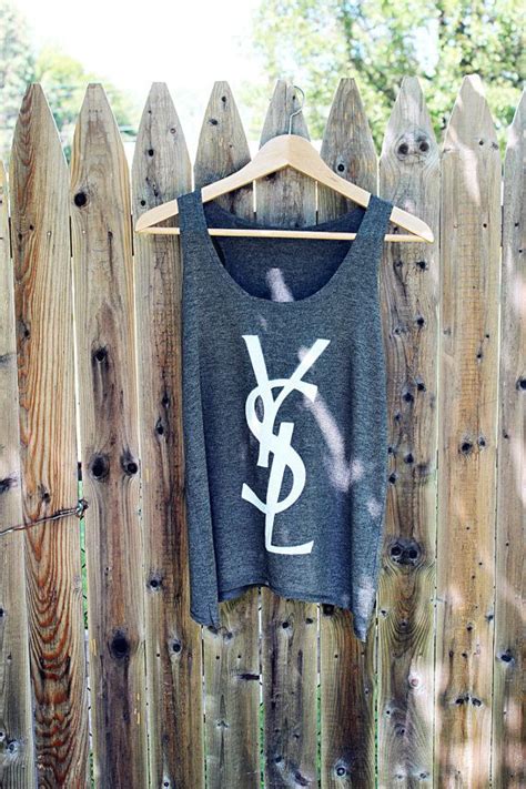 ysl top grey|YSL tank top.